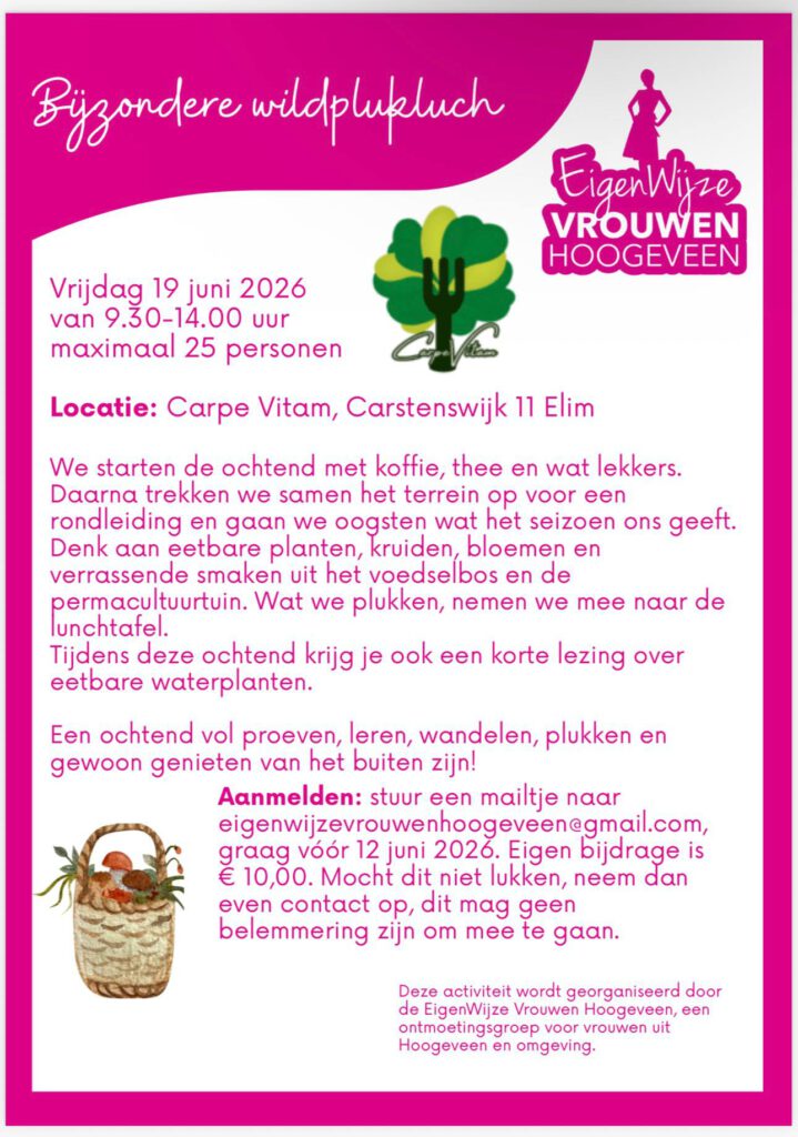 wildpluk lunch eigenwijze vrouwen